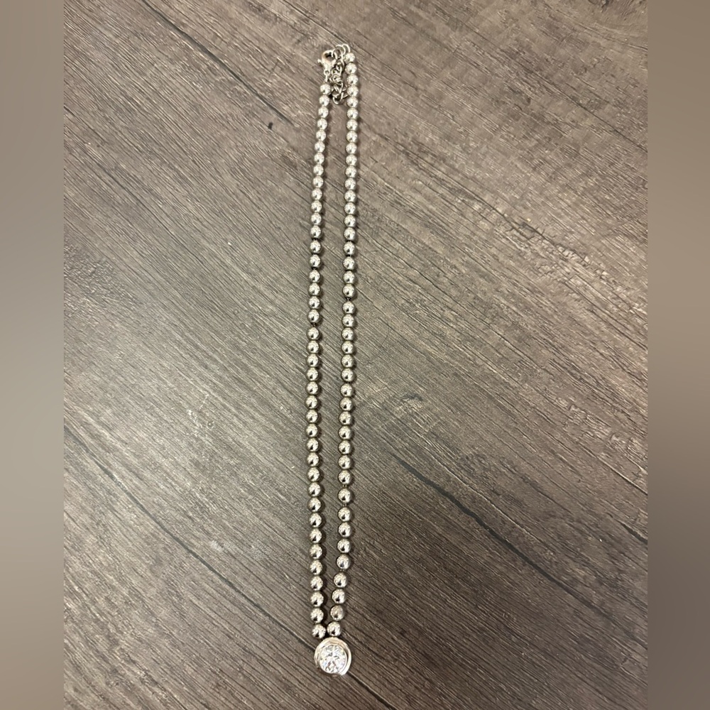 Fashion necklace. Silver color